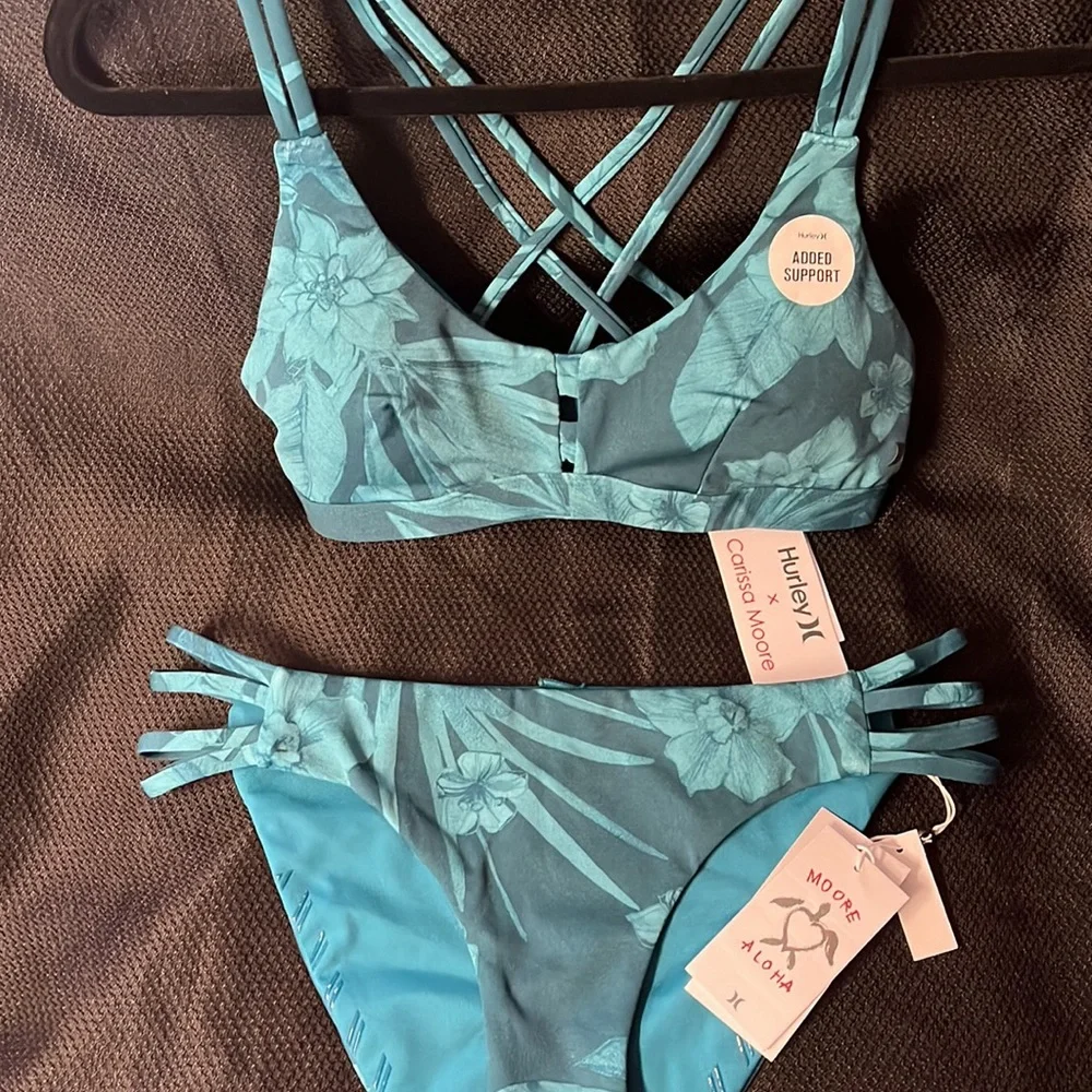 NWT Hurley Carissa Moore Two Piece Swim Suit - Picture 2 of 3